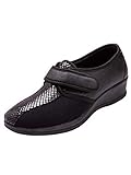 chaussure de securite homme pied sensible Intérieur 100% polyester Pediconfort - Derbies Extensible Pieds sensibles - Femme - Taille : 39 - Couleur : Noir