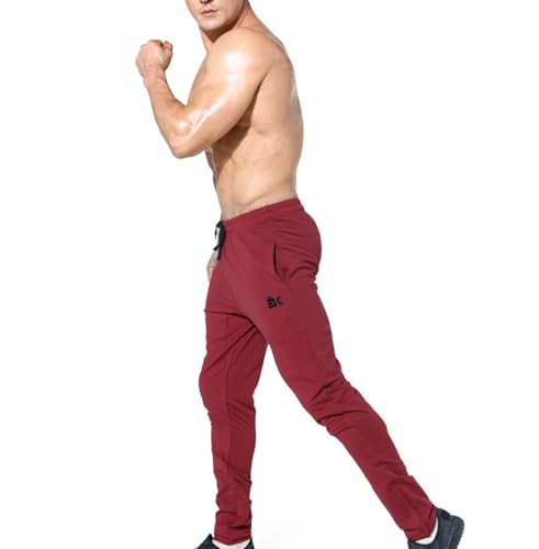Image of BROKIG Mens Zip Joggers Pants - Casual Gym Workout Track Pants Comfortable Slim Fit Tapered Sweatpants with Pockets
