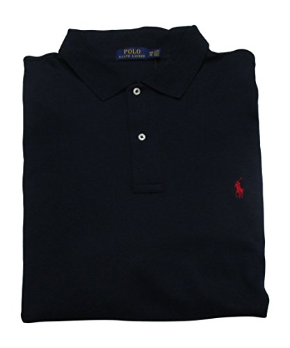 Ralph Lauren Men's Big and Tall Interlock Polo Shirt, Pony Logo, Classic Fit (3XB (Big), Ink