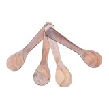 CATIEBYE Muschellöffel Rührlöffel aus Natürlicher Muschel Dekorative Kaffee und Kuchenlöffel Leichtes 4 Stück für Stilvolles Servieren