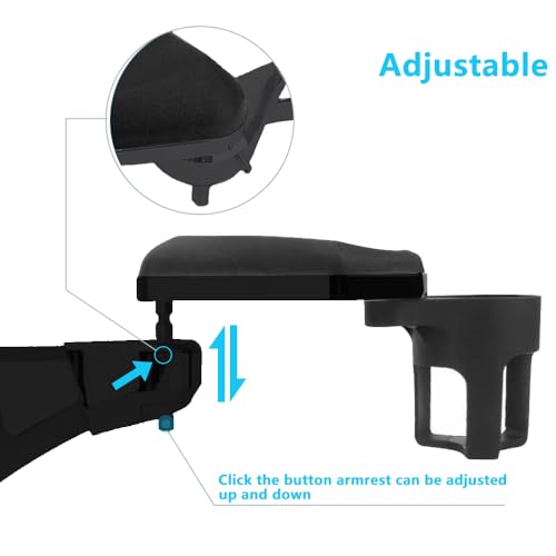 GYMARK Harley Touring 97-23 Passenger Armrest with Cup Holder Rear Seat Passenger Adjustable Armrest for Harley Touring Electra Glides Road Glide Ultra Tri Glide 1997-2023 (2014-2023, Black), JY-242 by GYMARK - Image 3