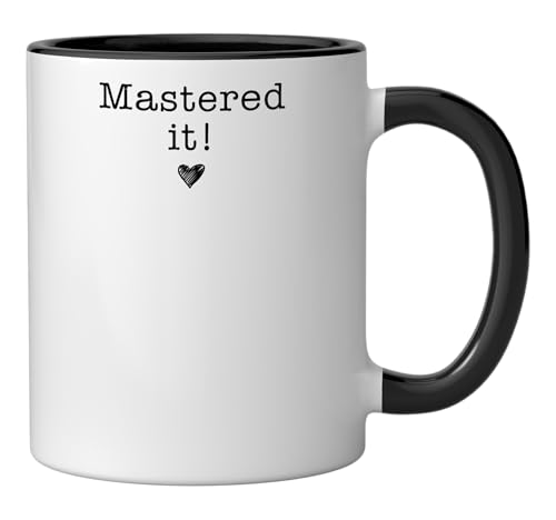 Taza de cerámica graduación Masters 2026 negra/blanca miniatura 2