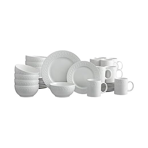 Pfaltzgraff Sylvia Dinnerware Set, 32 Piece, White