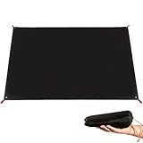 REDCAMP Ultralight Tent Footprint, PU 2000 Waterproof Camping Tent Tarp with Drawstring Carrying Bag for Ground Camping Hiking (55'x87' UL Black)
