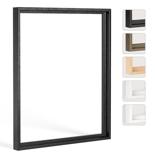 Bildershop-24 Schattenfugenrahmen Hamburg 100x120cm Schwarz (matt lackiert)