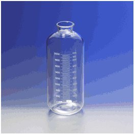 Pyrex Reusable Borosilicate Glass Non-Sterile Hypering Bottle with Graduations, 2000ml Capacity