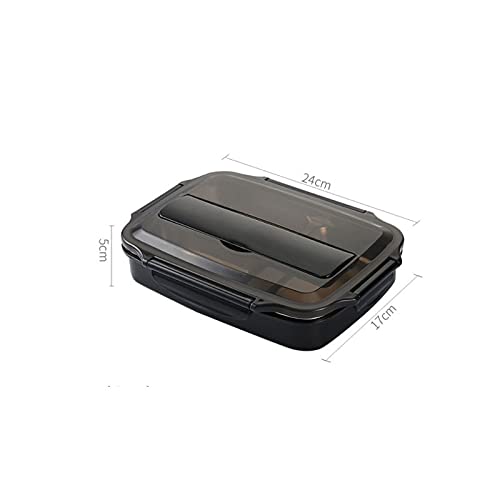 Fiambrera Bento de Acero Inoxidable 304 con Aislamiento térmico, para Estudiantes y Adultos, con Plato Separador y Compartimento.