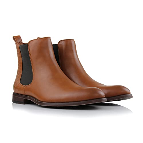Image of Polar Fox Men's Classic High-Top Chelsea Boot | Stylish Slip-On Ankle Boot for Dress, Casual & Formal Wear