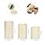 Artmarry Flameless Candles 4" 5" 6" Set of 3 Ivory Outdoor Indoor Pillars 3" Diameter Battery Operated Flickering Candles Include 10-Key Remote Timer Function 400+ Hours by 2 AA Batteries