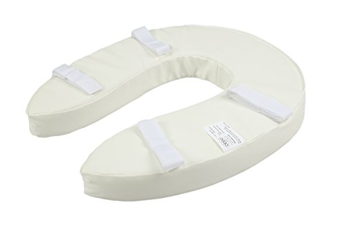 ObboMed MU-3402 New High Density Toilet Seat Raiser Elevated Raised Cushion, Cushioned and Padded Cover for Elderly, Senior, Handicap and Disabled - White, 2 Inches
