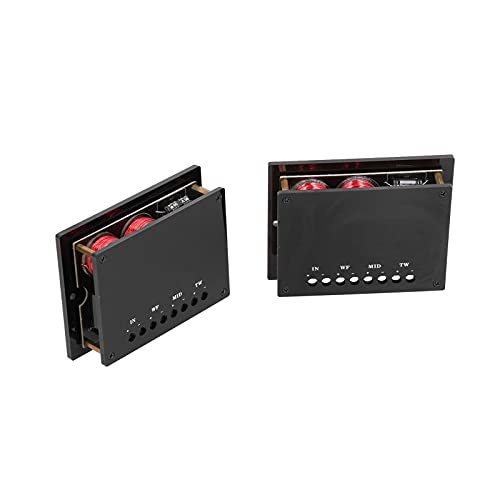 Divisor de frecuencia de audio de 3 vías 300W en ABS negro para altavoces de coche, 2 uds 1