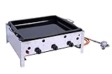 METRO Professional Gasbräter 3-Brenner, Aluminium/Edelstahl, 10.5 kW, Piezozündung, Bedienfeld, silber