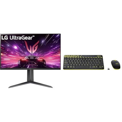 Image of LG 27GS65F 27 Inch Ultragear IPS Full HD Gaming Monitor (1920 X 1080), 1ms, 180Hz, HDR 10, NVIDIA G-Sync, AMD FreeSync Compatible, DisplayPort + Logitech MK240 Nano Wireless Keyboard and Mouse Combo