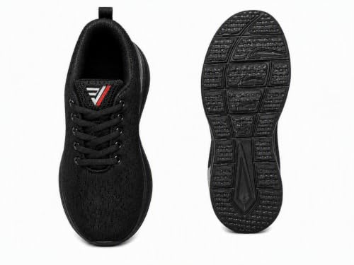 Image of Unisex Kids Sports Shoes | Lightweight Lace-Up Sneakers | Breathable Mesh Upper | Cushioned Sole | Comfortable Walking Running Casual Shoes for Boys & Girls