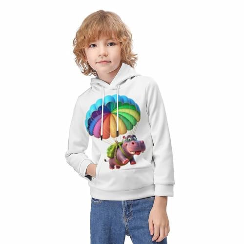 Sweat à capuche motif hippopotame pull 3D cadeau original anniversaire - 2