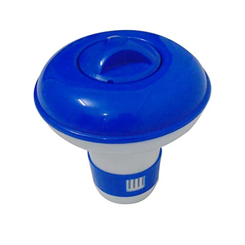 Pool Disinfection Pill Case,Chemical Dispenser with Thermometer Floating Chemical Chlorine Tablet Automatic Dispenser Swimming