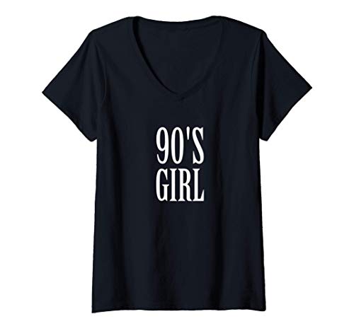 Mujer 90’s girl Camiseta Cuello V Cover