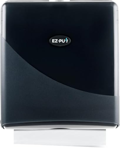 Image of EZbrnd Wall Mount SLIMFOLD Hand Towel Dispenser for Kitchen /Washroom /Office /RV /Airbnb, Pearl Black, 3210B-EZ
