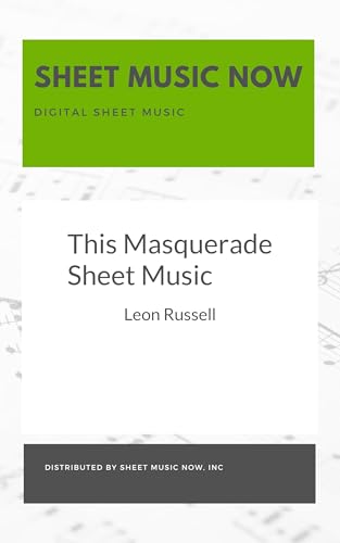 This Masquerade Sheet Music (English Edition)