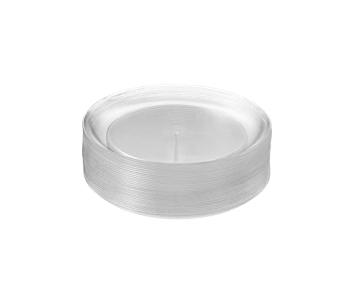 Plasticpro [7'' 40 Pack] 7'' Inch Premium Heavy Weight Crystal Clear Classy Disposable Hard Plastic Salad Plates #TOP7