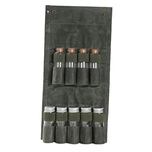 VOSAREA 1 Set Seasoning Bottle Storage Bag Camping Storage Campervan Gadgets Camping Kitchen Equipment Camping Accessories Seasoning Container Spice Storage Kit Jars Bags Army