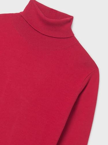 Mayoral Basic Knitting Turtleneck for Girls Red3