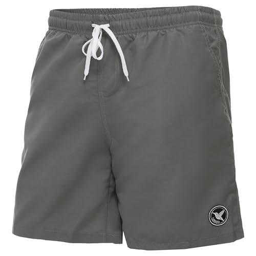 Ladeheid Bañador Hombre, Short de Natación con Secado Rápido, Forro de Malla Interior, Pantalón Corto con Bolsillos Laterales y Traseros, Cintura Elástica Ajustable LA40-129 (Gris, 3XL)