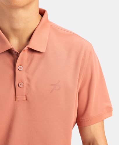 Image of Jockey AM38 Men's Microfiber Fabric Solid Half Sleeve Polo T-Shirt with StayDry & StayFresh Technology