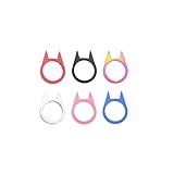Stainless Steel Cat Kitty Ring Minimalist Cat Rings Set Funny Finger Buckle Rings for Women Kitten Animal Jewelry Gifts 6Pcs/Set