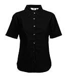 Fruit of the loom Damen Oxford Shirt Lady-Fit Hemd, Schwarz (Black 101), Medium