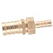 YDuupxe Barb Reducer 10mm 16mm 19mm 25mm Brass Reducing Coupling Pipe Fitting for Plumbing Chemical Industrial Connections (10-19mm)