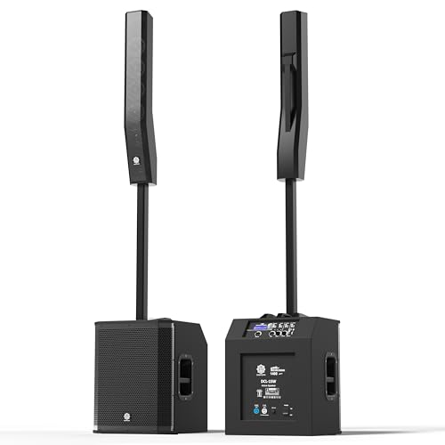 Image of DIGIMORE 2800W Portable Column Line-Array with 15 inch Powered Subwoofer | Bluetooth v5.4 & TWS | 4 DSP Modes | 2 XLR /6.35mm Input Ports | Ideal for DJ, Live Events & Performances (DCL-15W)