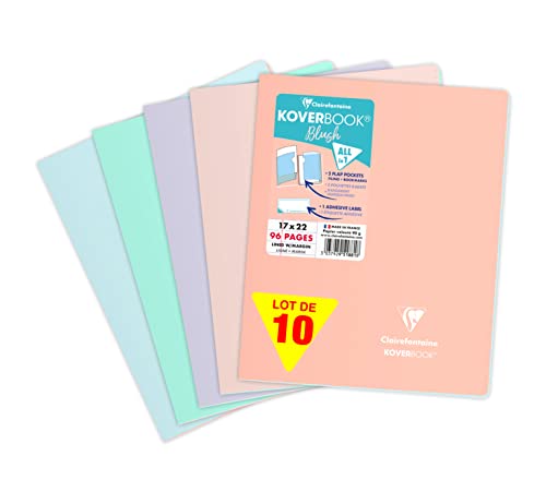 Cahier Clairefontaine Koverbook 96 pages pour stopper les feuilles froissées