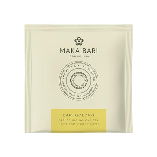 Image of Makaibari Tea Treasures Darjoolong - Organic Darjeeling Oolong Tea | 25 Plant-Based Biodegradable Envelope Tea Bags | Single Estate Himalayan Tea | Floral & Fruity Notes | Smooth, Balanced Brew