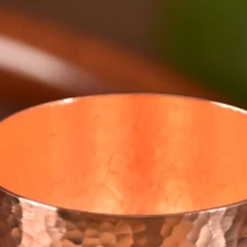 Taza de cobre martillada para agua y café helado de estilo vintage 3