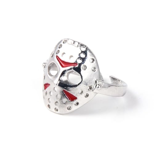 Horror Movies Jason Mask Keychain - Halloween Classic Scary Cosplay Costume Jewelry - Gifts for Horror Movie Fans