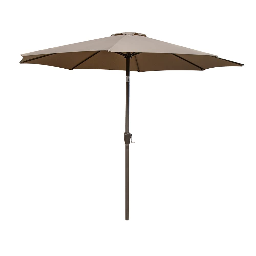 LOLAhome Parasol de jardín Apertura manivela Tessa Topo de Aluminio de Ø 300 cm