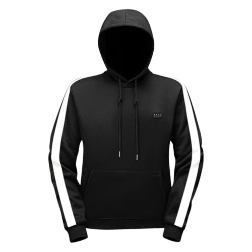 Heated Sweatshirt for Men 29 Heating Zones 3 Levels Winter Pullover Black - image 5