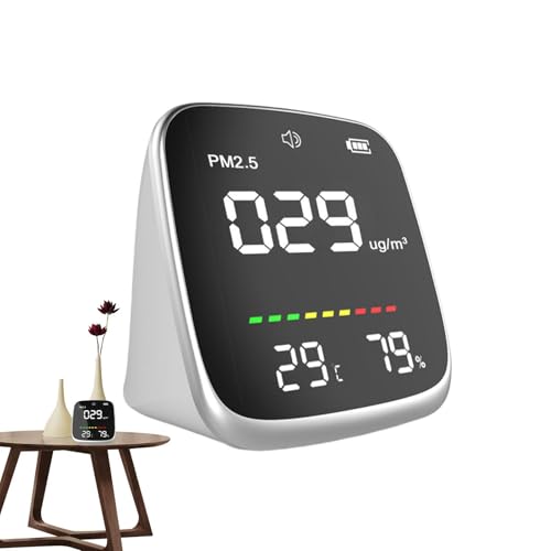 Monitor de aire interior PM2.5 con carga USB y pantalla LED