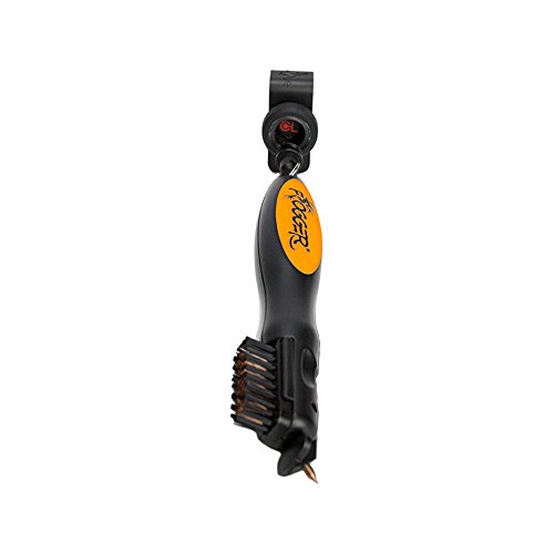 Frogger Golf BrushPro Latch-It Golf Club Brush with Groove Cleaner, Orange