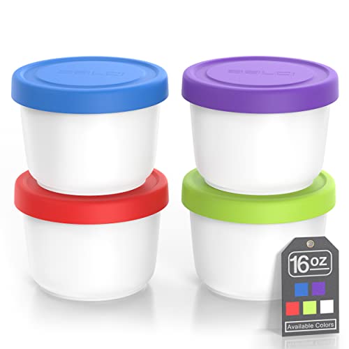 Image of BALCI 16oz Ice Cream Containers - Set of 4 (Multicolor)