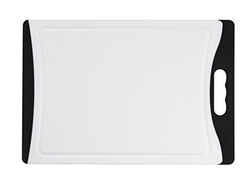 Tabla de cortar rectangular de plástico blanca 14 pulgadas miniatura 1