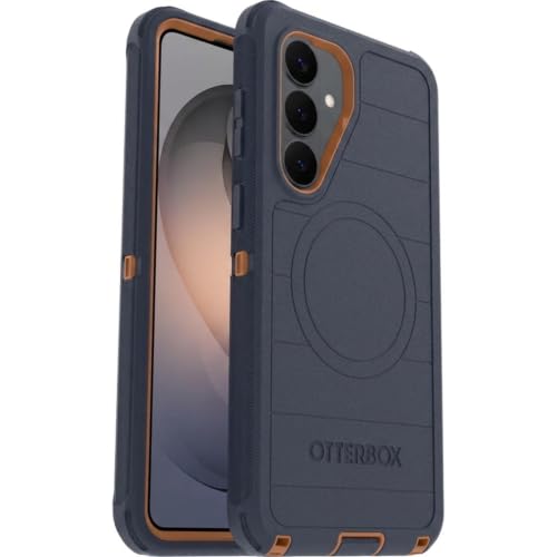 Image of OtterBox Samsung Galaxy S26+ (Only) - Defender Series Case - Navy Canyon (Blue & Orange) - Tough - Rugged & Durable - Samsung Galaxy Phone Case with Magnets