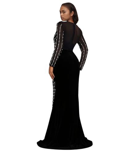 Image of Nagfar Women Rhinestone Sequin Birthday Party Sexy New Year Formal Dress