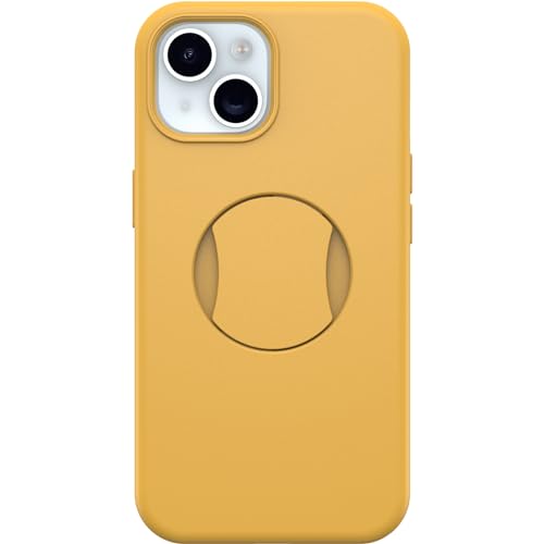 Custodia per iPhone 15 14 e 13 OtterGrip Symmetry Series - ASPEN GLEAM impugnatura integrata custodia si aggancia a MagSafe bordi rialzati proteggono elegante arancione