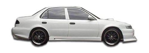 Extreme Dimensions Duraflex Replacement for 1993-2002 Toyota Corolla Geo Prizm Bomber Side Skirts Rocker Panels - 2 Piece