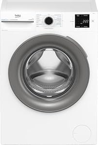 Beko BM3WFU4841W1, Waschmaschine, 8 kg, Frontlader, Waschvollautomat, 1400 U/min, SteamCure Dampffunktion, allergikergeeignet, Weiß