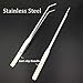 ESKONI 2-Piece Aquarium Tweezers Stainless Steel Straight and Curved Tweezers Set for Fish Tank Aquatic Plants, 27cm/10.6 inches Feeding Tongs for Hold Worms, Reptiles, Lizards, Bearded Dragon