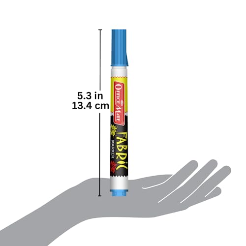 Image of SONI OFFICE MATE Permanent Fabric Marker Pens| Multicolour for Design, Tailoring & Craft Work | Smooth Ink Flow | Long-Lasting Colour | Clothes, DIY Projects & Creative Use | Pack of 10