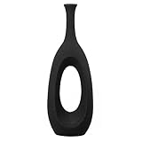 Minimaliste : ce vase fin, ovale, haut, doté d'un centre creux, insuffle une ambiance moderne et une esthétique géométrique dans la décoration de votre chambre. Cette pièce esthétique est parfaitement dimensionnée pour ajouter une touche minimaliste partout où elle est placée dans votre maison ou votre ferme.